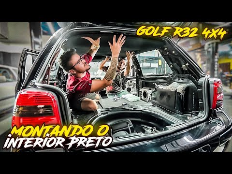 Leia mais sobre o artigo MONTANDO O INTERIOR PRETO DO GOLF SAPÃO R32 😍 * COMO FICOU ?*
