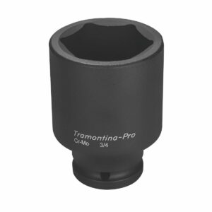 Soquete de Impacto Sextavado Longo em Aço Cromo Molibdênio 50 MM – Encaixe 3/4′ Tramontina 44893150 (Entregue por Ferramentas Kennedy)
