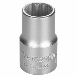 Soquete Estriado em Aço Cromo Vanádio 14 MM – Encaixe 1/2″ Tramontina 44833114 (Entregue por Ferramentas Kennedy)