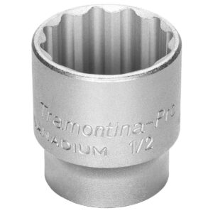 Soquete Estriado em Cromo Vanádio 1/2″ 28Mm Tramontina (Entregue por Ferramentas Kennedy)