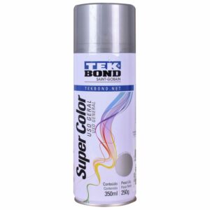 Tinta Spray Super Color para Uso Geral Alumínio 350Ml Tekbond (Entregue por Ferramentas Kennedy)