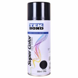Tinta Spray Super Color para Uso Geral Preto Fosco 350Ml Tekbond (Entregue por Ferramentas Kennedy)