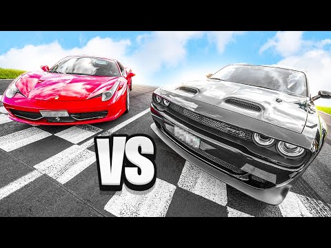 Leia mais sobre o artigo QUEM GANHA ESSE RACHA FERRARI 458 VS DODGE CHALLENGER