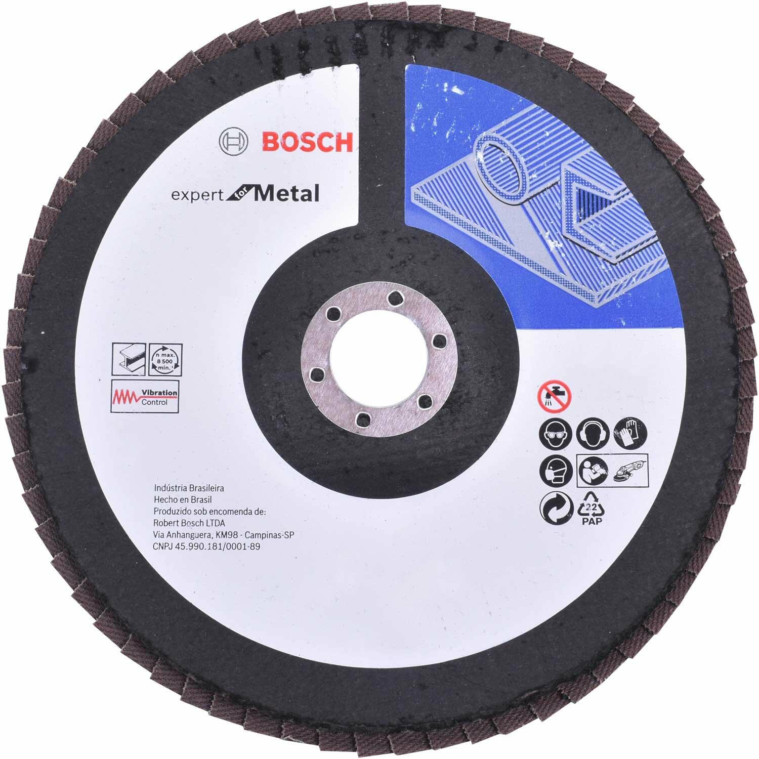 Lixa Disco Flap Expert For Metal 180 X 22,23Mm G40 Bosch
