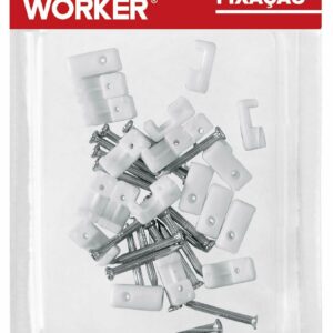 Abraçadeira 1,5Mm A 2,5Mm Cabo Coaxial 20 Peças Worker (Entregue por Ferramentas Kennedy)