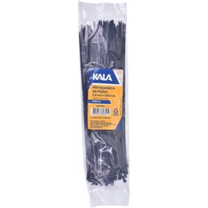 Abraçadeira Nylon 3,6Mm X 300Mm Preta Kala 100 Peças (Entregue por Ferramentas Kennedy)