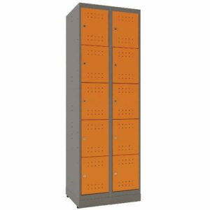 Armário Guarda Volumes 6155F Presto – Duplo 10 Portas com Fechadura (Entregue por Ferramentas Kennedy)