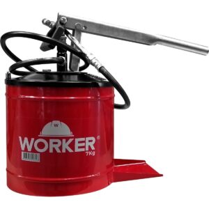 Bomba para Graxa Balde com Bico Acoplador 7Kg Worker (Entregue por Ferramentas Kennedy)