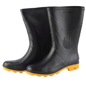 Bota de Pvc Preta com Amarela Nº40 340 Pega Forte Grendene (Entregue por Ferramentas Kennedy)