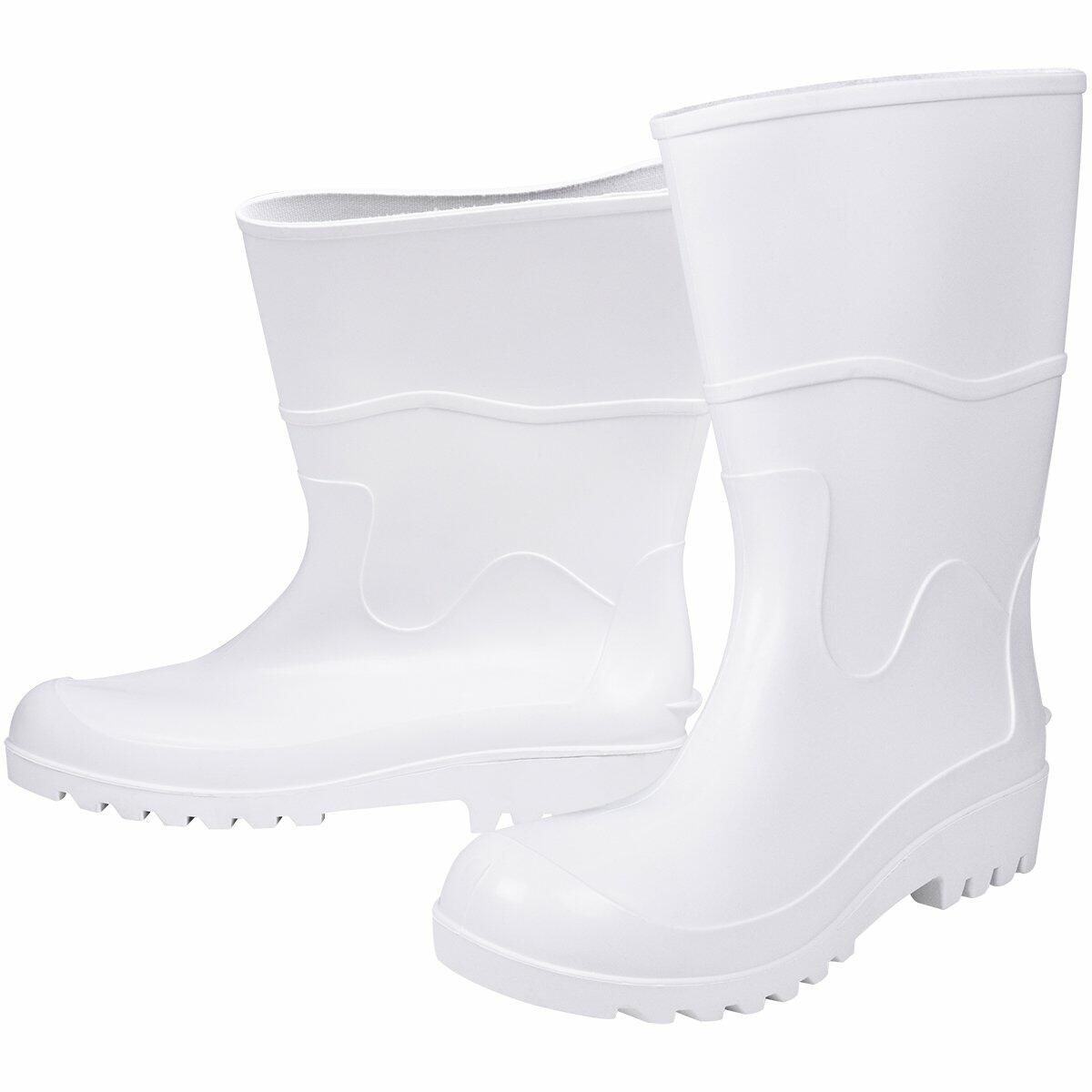 Bota Pvc Branca N44 Cano Médio com Forro Worker
