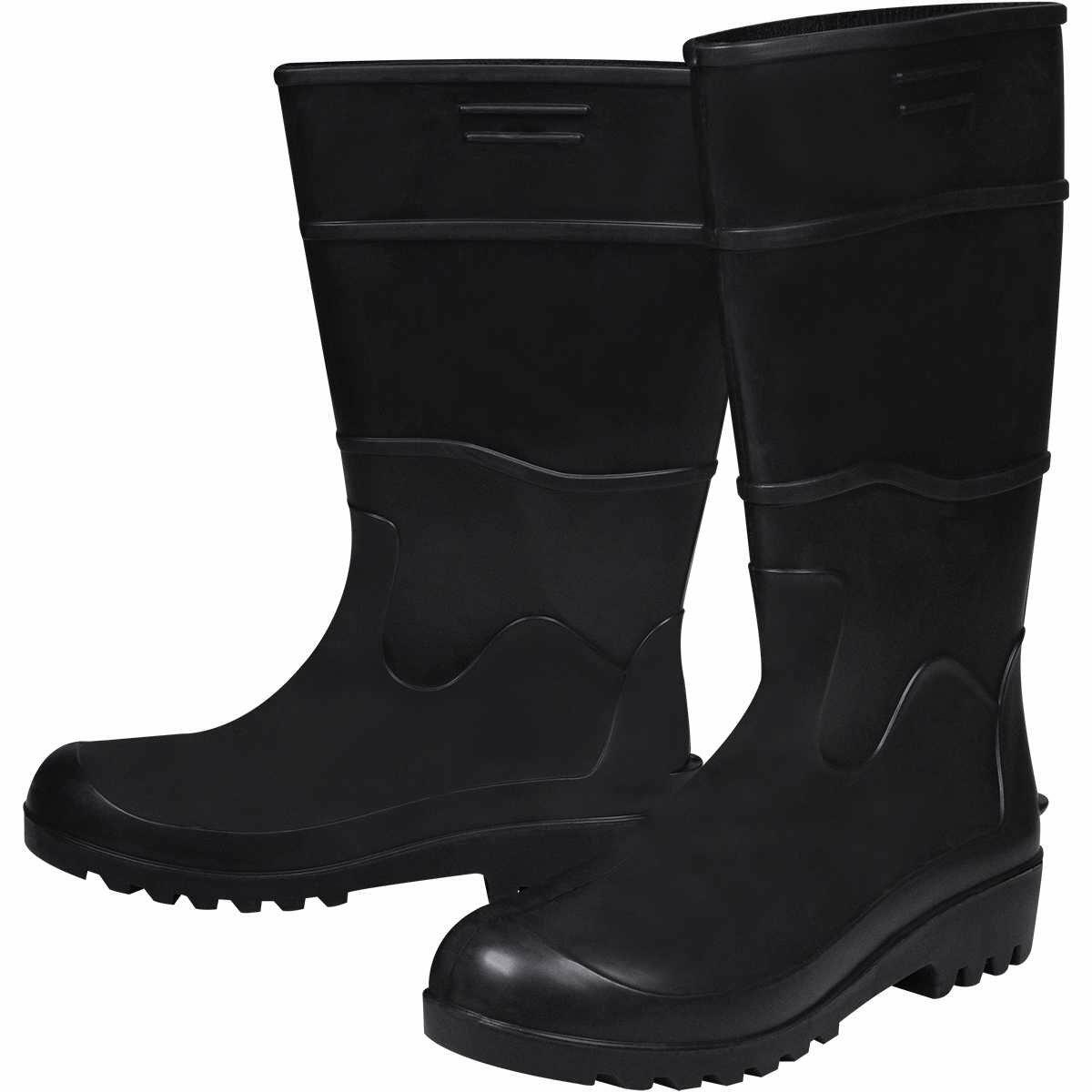 Bota Pvc Preta N43 Cano Longo com Forro Worker
