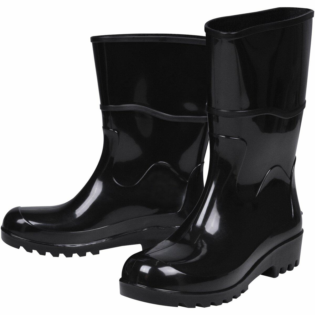 Bota Pvc Preta N43 Cano Médio com Forro Worker