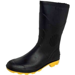 Bota Pvc Preto/amarelo N36 Cano Médio Sem Forro Grendene (Entregue por Ferramentas Kennedy)