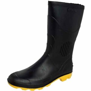 Bota Pvc Preto/amarelo N38 Cano Médio com Forro Grendene (Entregue por Ferramentas Kennedy)