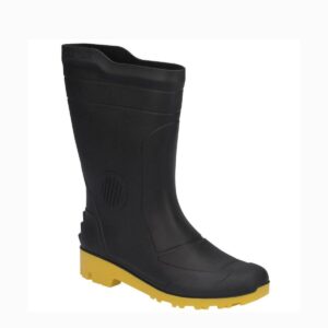Bota Pvc Preto/amarelo N44 Cano Médio com Forro Grendene (Entregue por Ferramentas Kennedy)