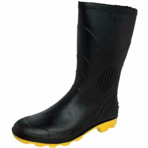 Bota Pvc Preto/amarelo N45/46 Cano Médio com Forro Grendene (Entregue por Ferramentas Kennedy)