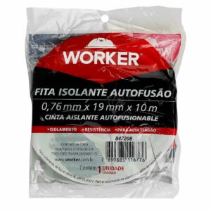 Fita Isolante Autofusão 19Mmx10M Worker (Entregue por Ferramentas Kennedy)