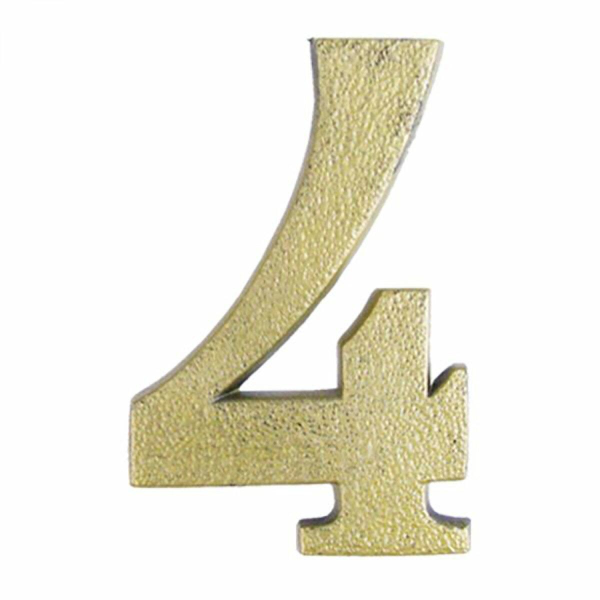 Número Residencial Plástico N°4 Bronze 10Cm Kala