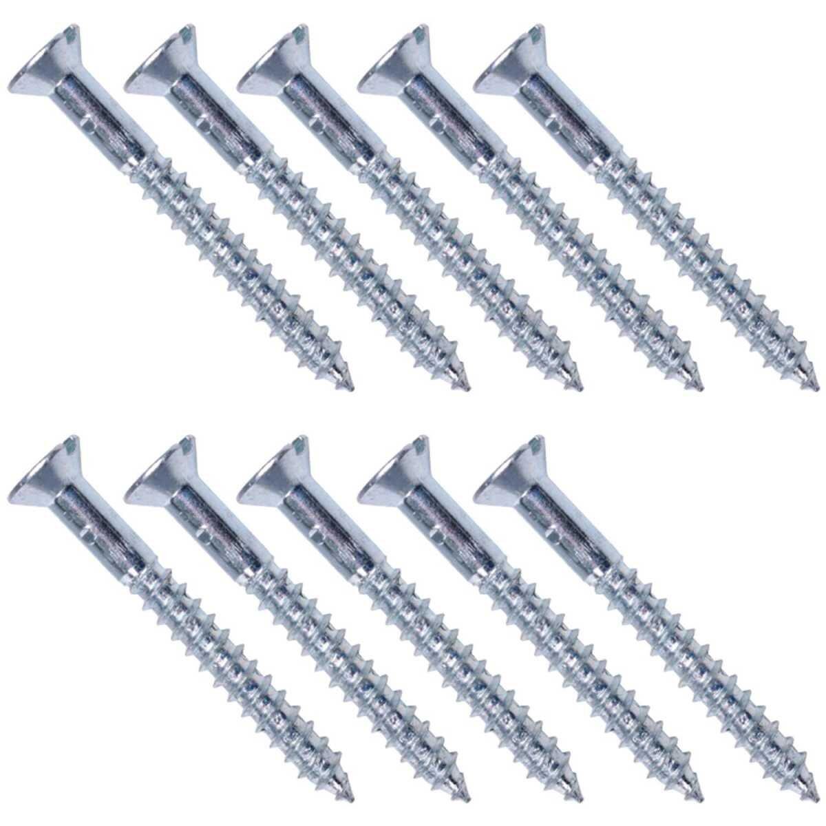 Parafuso Cabeça Chata Zincado 4,2X40Mm 10 Peças Worker