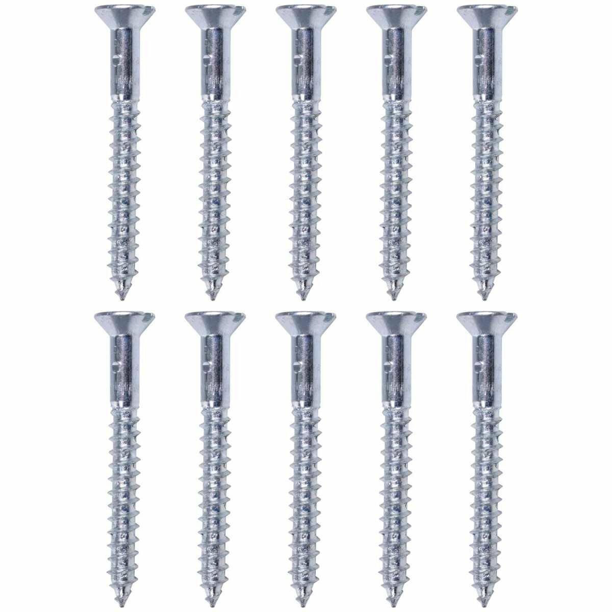 Parafuso Cabeça Chata Zincado 4,8X50Mm 10 Peças Worker