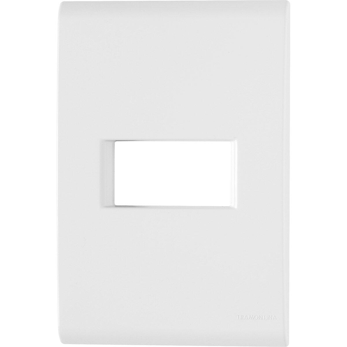 Placa 1 Posto Horizontal 4X2 Liz Branca Tramontina