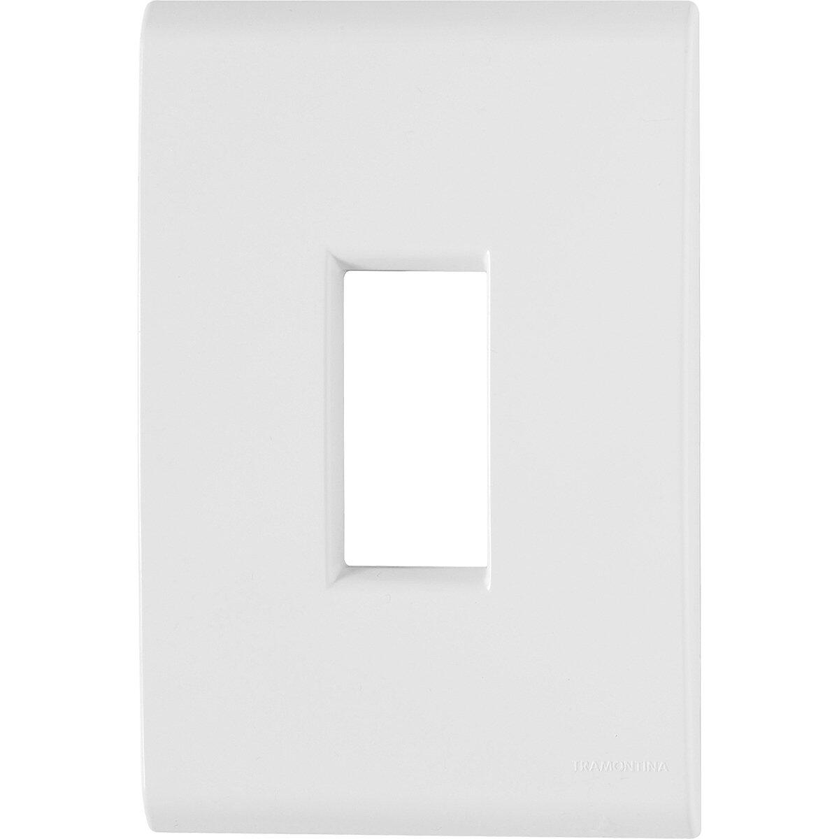 Placa 1 Posto Vertical 4X2 Liz Branca Tramontina