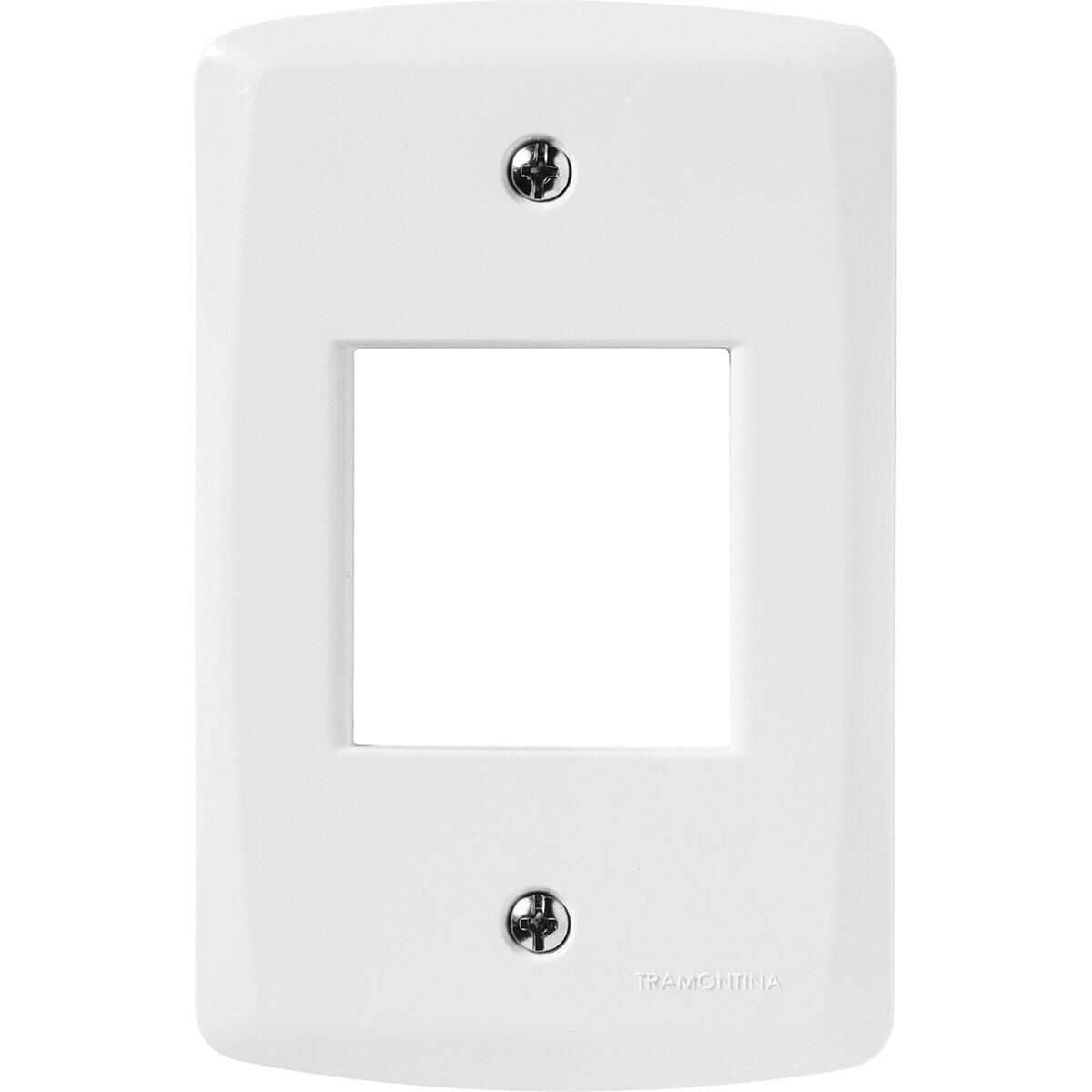 Placa 2 Postos Juntos 4X2 Lux² Branca Tramontina