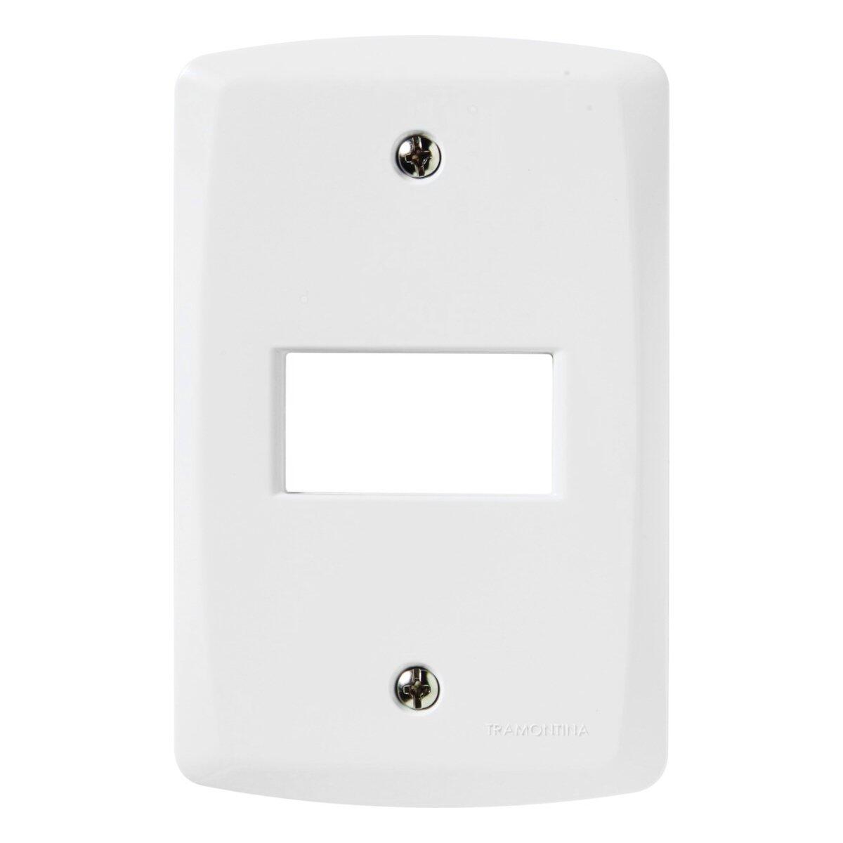 Placa Horizontal 1 Posto 4X2 Lux² Branca Tramontina