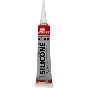 Silicone Acético Alta Temperatura Cinza 50G Worker (Entregue por Ferramentas Kennedy)
