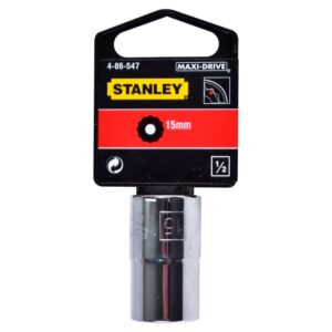 Soquete Estriado em Milímetros (Encaixe 1/2″) 86-547 Stanley – 15Mm (Entregue por Ferramentas Kennedy)