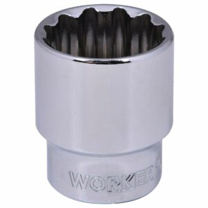 Soquete Estriado Encaixe 1/2″ 27Mm Worker (Entregue por Ferramentas Kennedy)