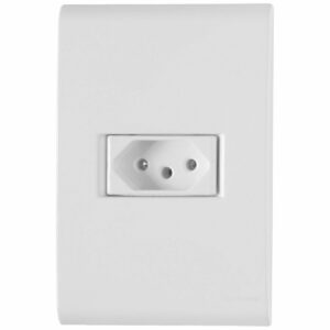Tomada Liz Horizontal Branca 2P+T 10A 250V Tramontina (Entregue por Ferramentas Kennedy)