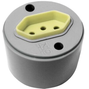 Tomada Sobrepor Perlex Redonda 20A Cinza (Entregue por Ferramentas Kennedy)