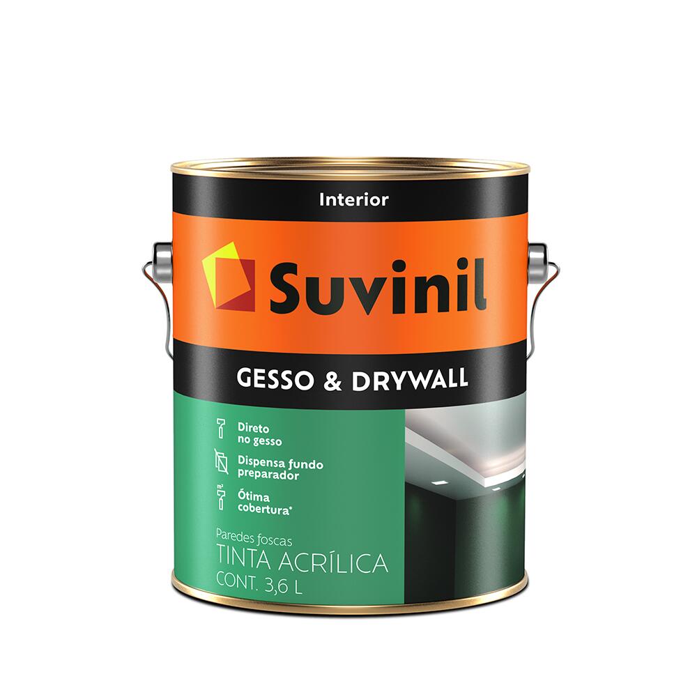 Tinta AcrÃ­lica Branca Para Gesso E Drywall 3,6L Suvinil