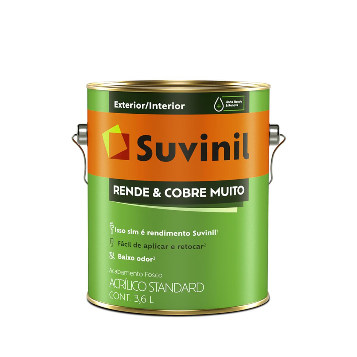 Tinta AcrÃ­lica Rende & Cobre Fosco Areia 3,6L Suvinil