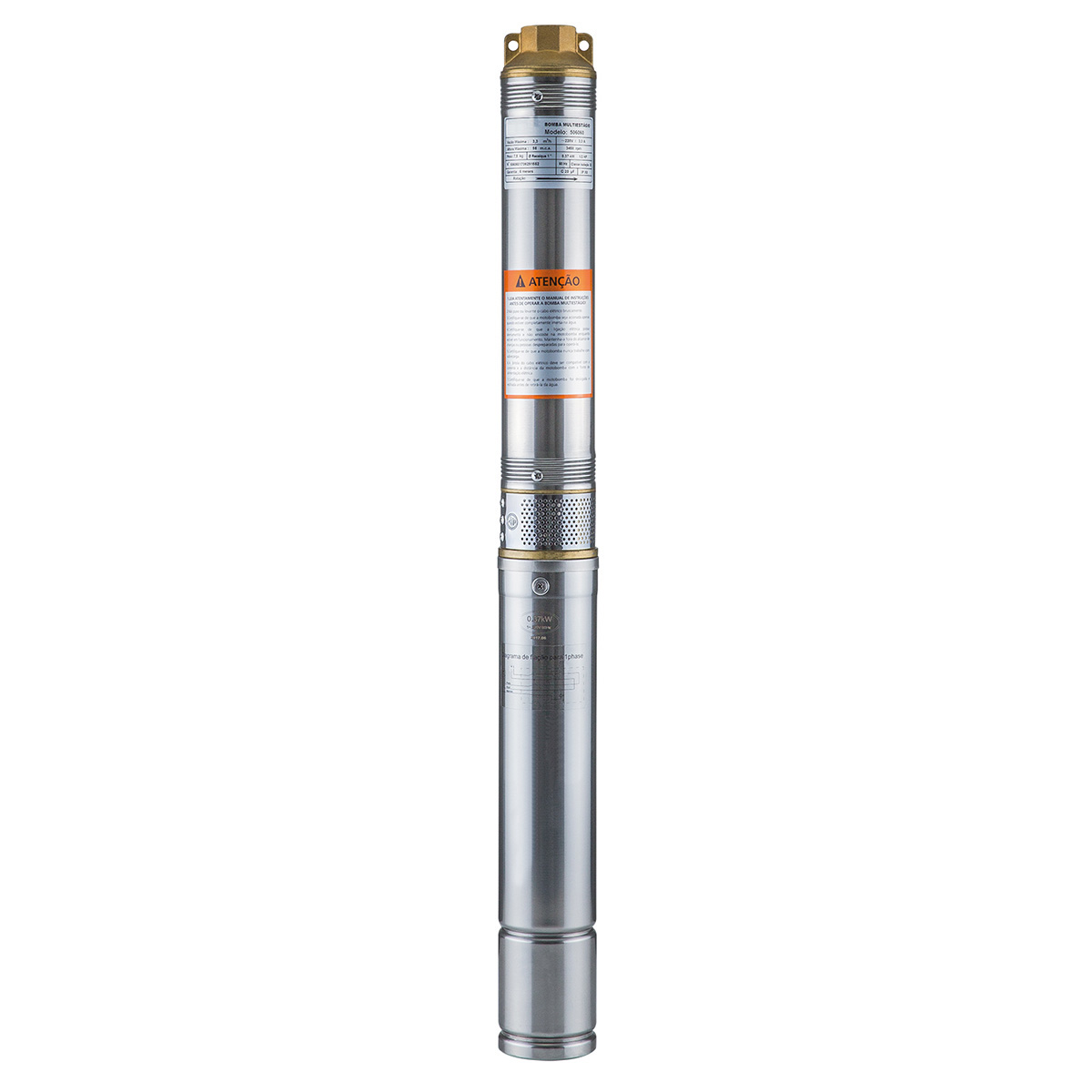 Bomba Submersa MultiestÃ¡gio 3″ 1/2Hp 370W Worker 220V