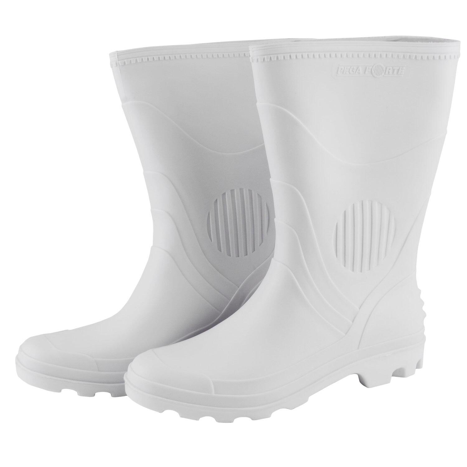 Bota De Pvc Branca NÂº41 Modelo 387 Pega Forte Grendene