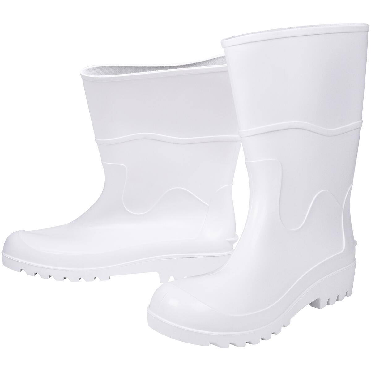 Bota Pvc Branca Nr 40 Cano MÃ©dio Sem Forro Kala