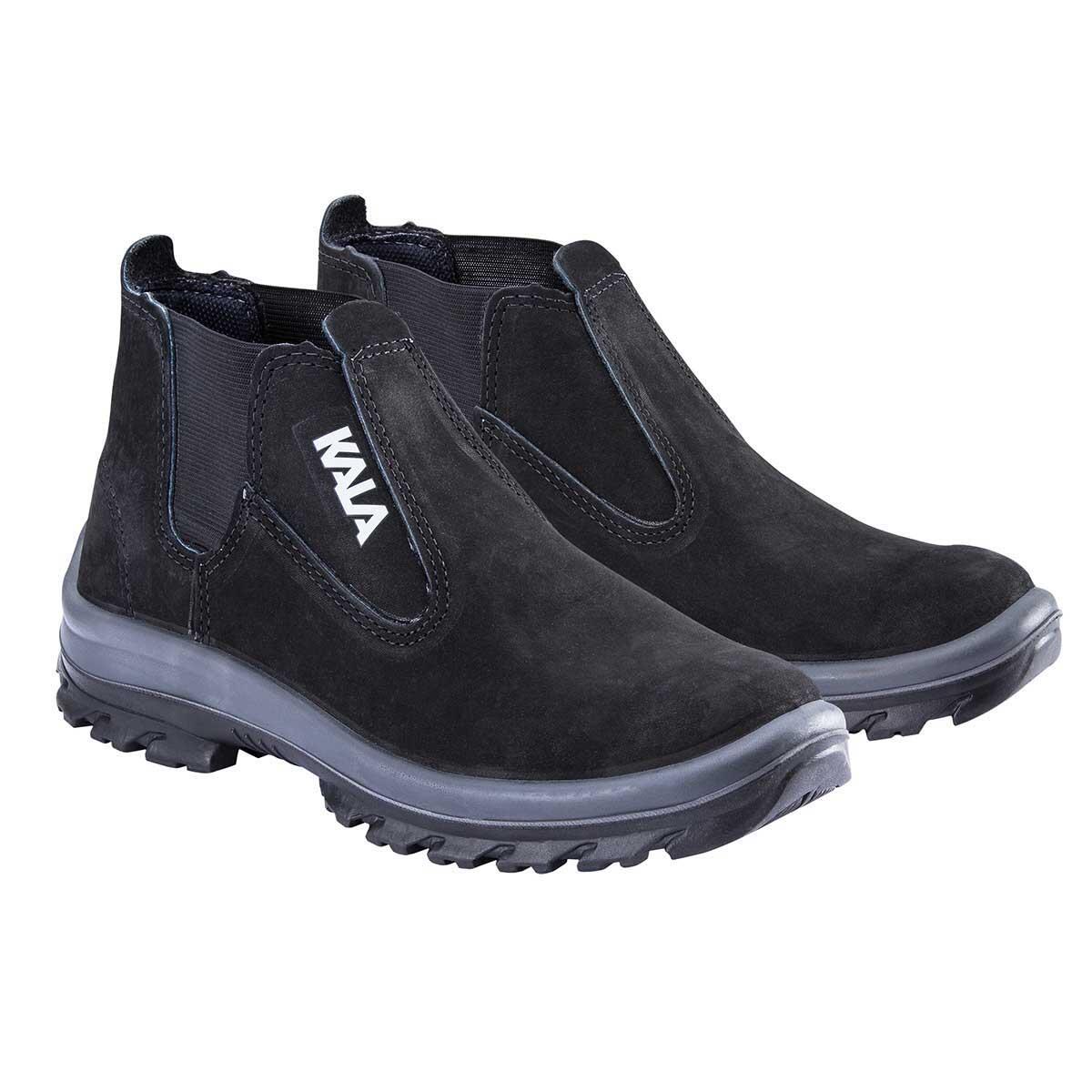 Botina ElÃ¡stico Agro Bidensidade Nobuck Preto Kala N44
