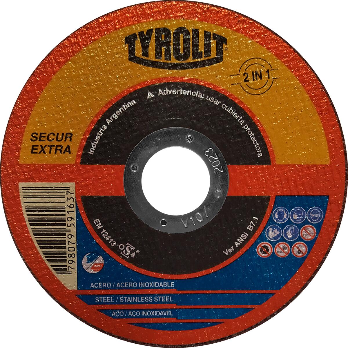 Disco De Corte Fino Premium Para AÃ§o Inox 7″x1,6Mm Tyrolit