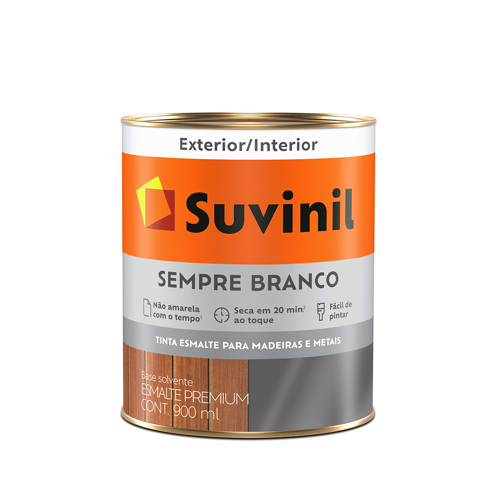 Tinta Esmalte Sempre Branco Brilhante Branca 900Ml Suvinil