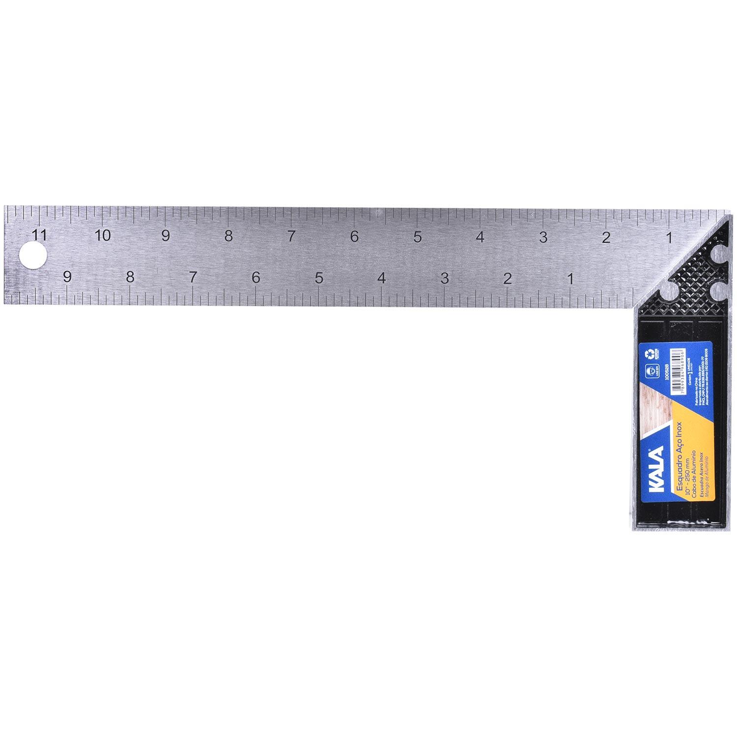 Esquadro Aco Inox 10 250Mm Cb Alum 100528 Kala