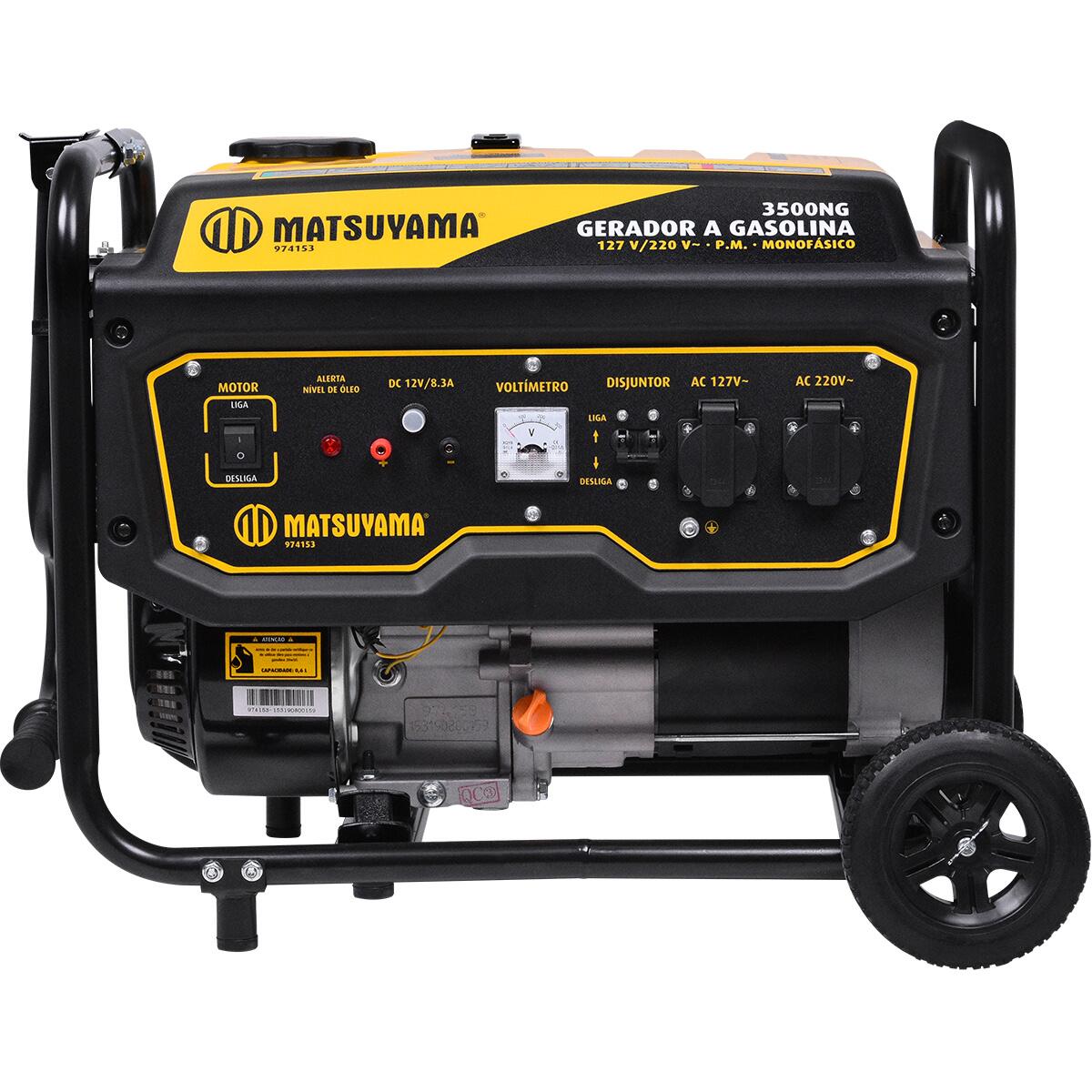 Gerador Ã€ Gasolina P.m 3500Ng 8Hp 223Cc Biv Matsuyama