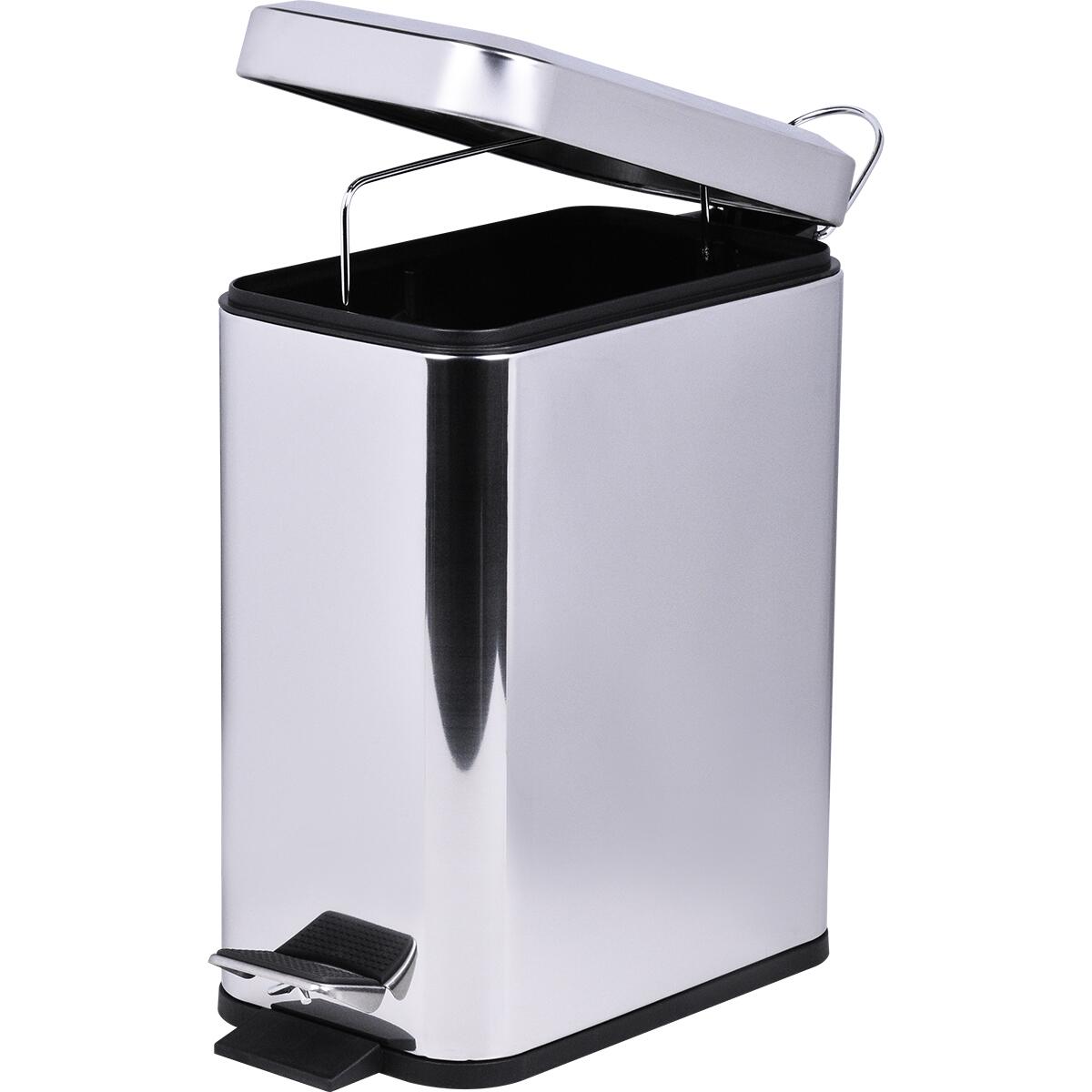 Lixeira Retangular Slim AÃ§o Inox 5L Kala