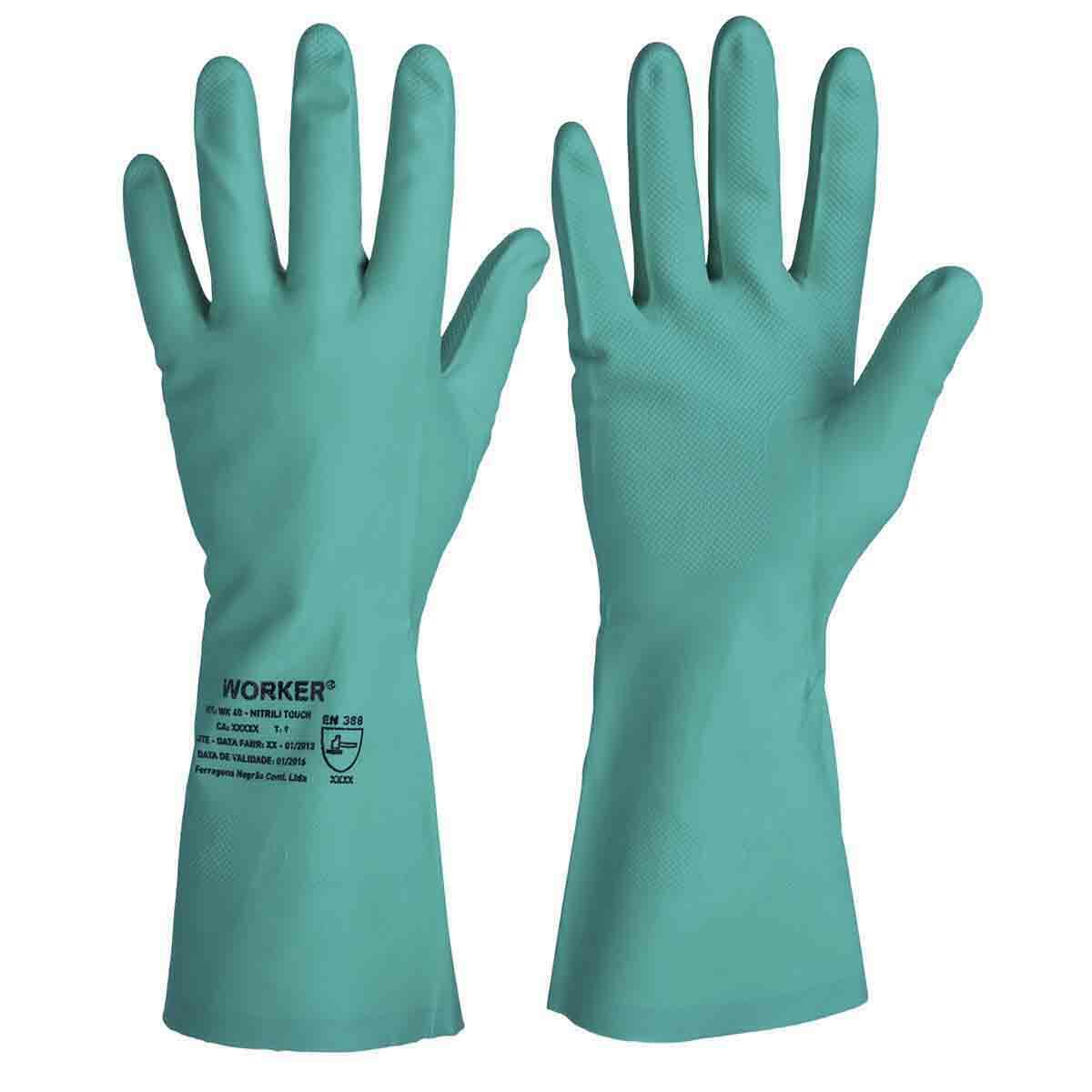 Luva De Borracha NitrÃ­lica Touch M Antiderrapante Worker