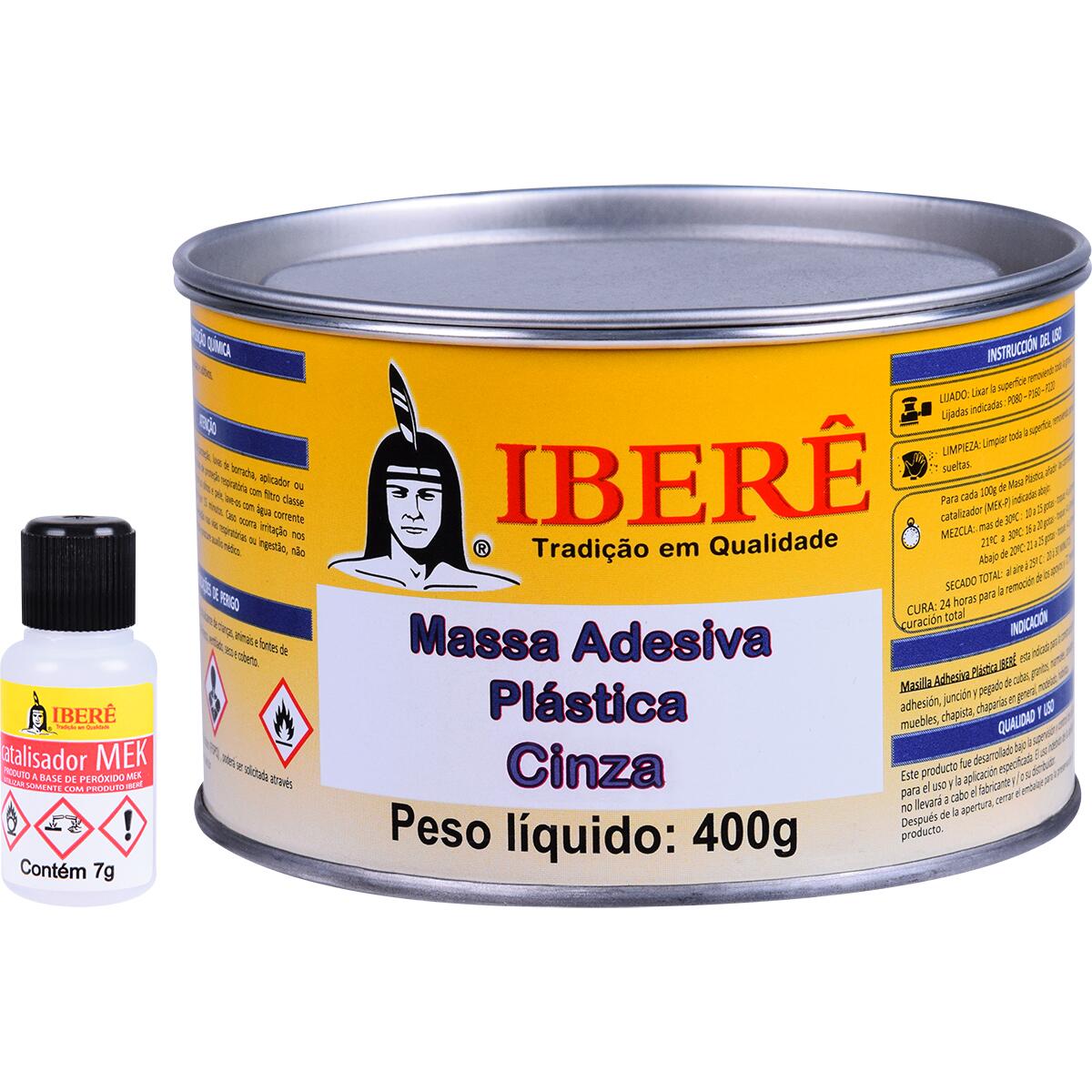 Massa Adesiva PlÃ¡stica Cinza 400G IberÃª