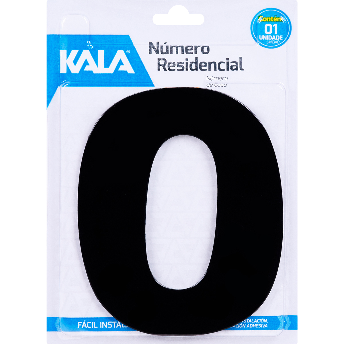 NÃºmero Residencial NÂ°0 Preto 18,5Cm Kala