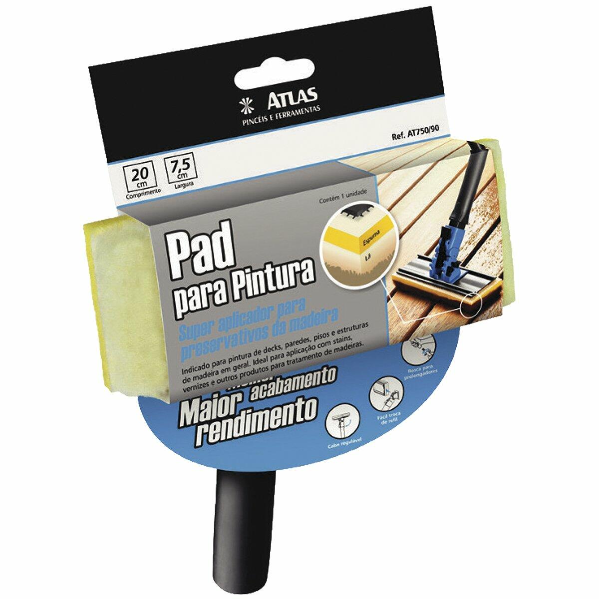 Pad Pintura Atlas Espuma+La P/ Madeira