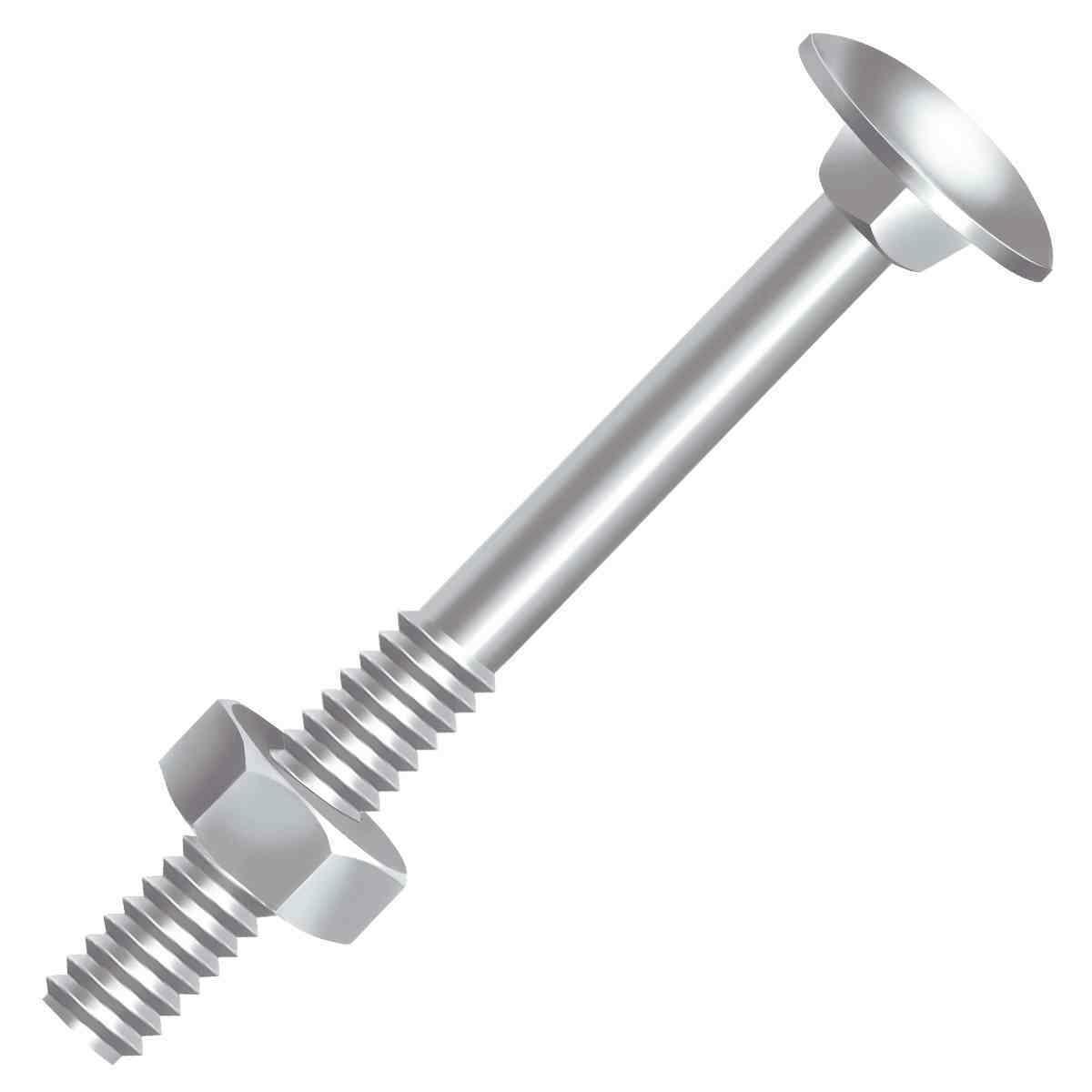 Parafuso FrancÃªs Com Porca 3/8″x2″ Zincado Ciser 50 PeÃ§as