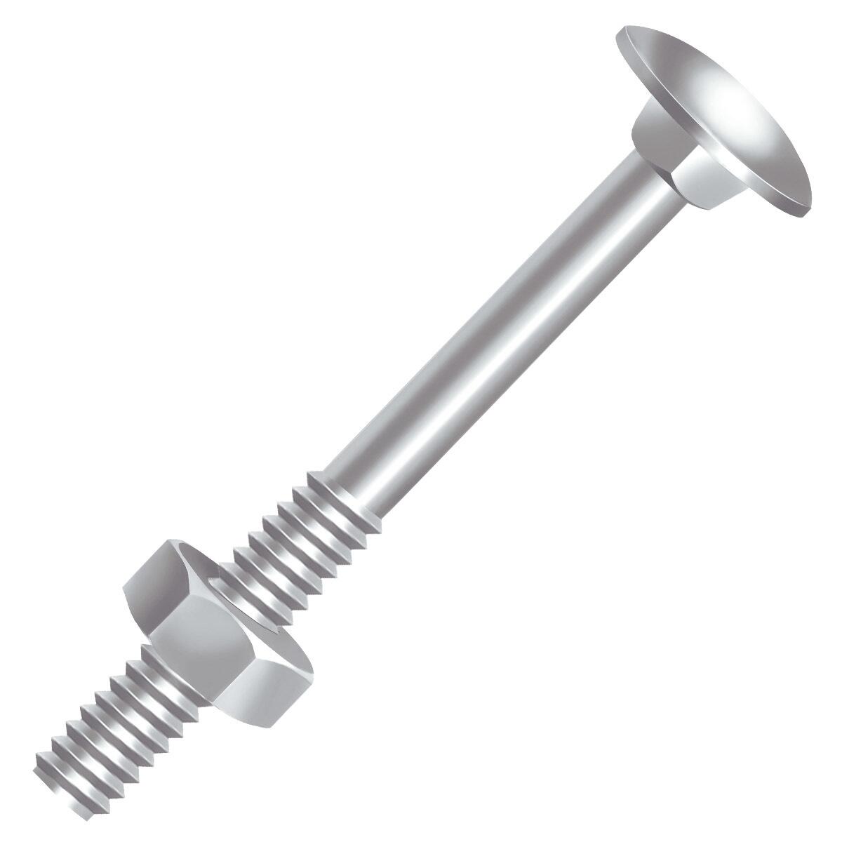 Parafuso FrancÃªs Porca Ciser 1/4″x2.1/2″ Zincado 200 PeÃ§as